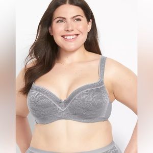 Cacique Gray Lace Bra